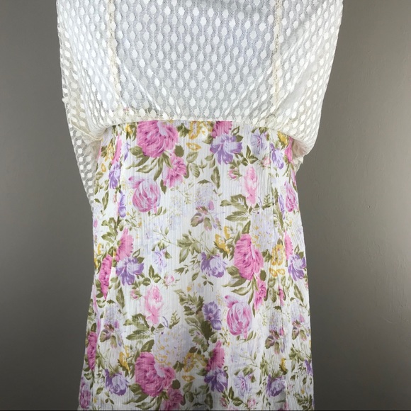 Free People Intimately Floral Layered Tank Top Size XS Lace Boho Summer Comfort - Picture 9 of 10